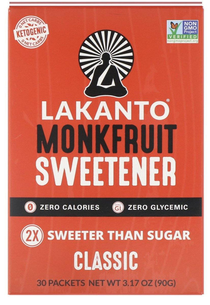 Lakanto, Monkfruit Sweetener, Classic, 40 Packets - Mom it KeTo Go