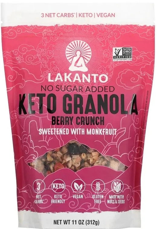 Lakanto, Keto Granola, Berry Crunch, 312 g - Mom it KeTo Go