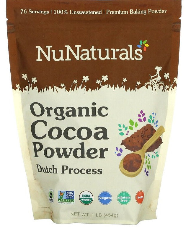 NuNaturals, Organic KETO Cocoa Powder, 454 g - Mom it KeTo Go