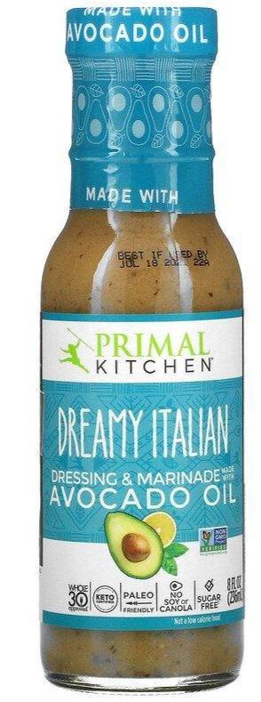 Primal Kitchen, Dreamy Italian Dressing & Marinade Made with Avocado Oil, 236 ml - Mom it KeTo Go