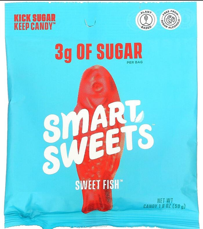 SmartSweets, Sweet Fish, Berry, 50 g - Mom it KeTo Go