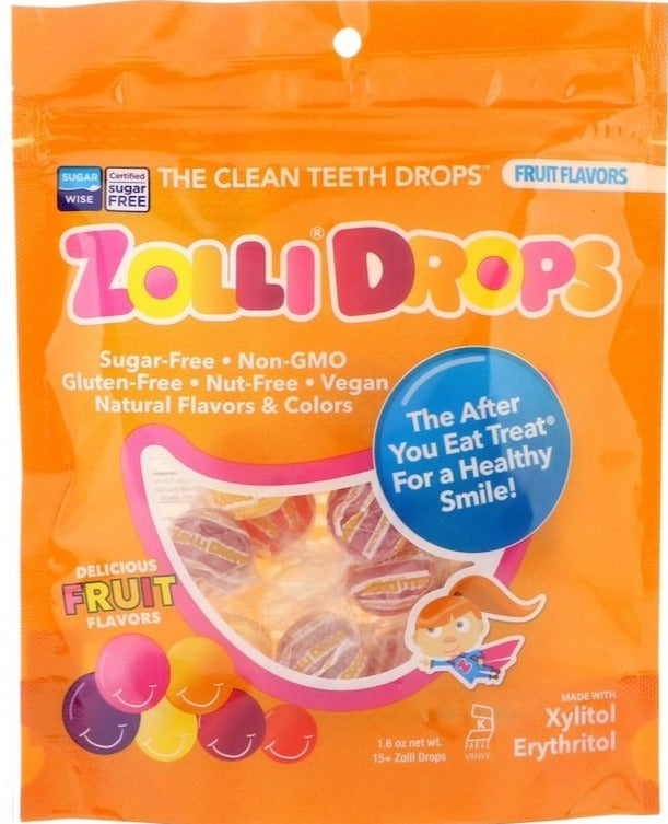 Zollipops, Zolli Drops, The Clean Teeth Drops, Fruit Flavors, 15 Zolli Drops - Mom it KeTo Go