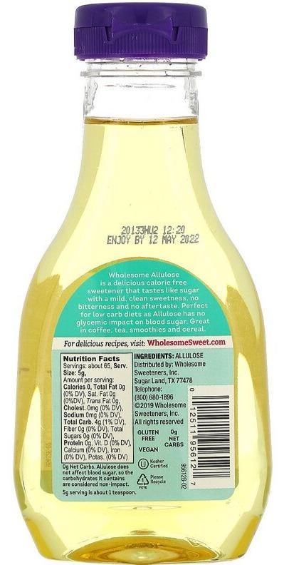 Wholesome, Allulose, Zero Calorie Liquid Sweetener, 326 g - Mom it KeTo Go